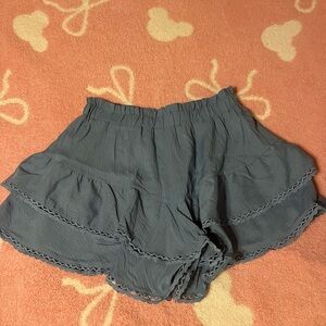 Women's Blue Ruffle Skort